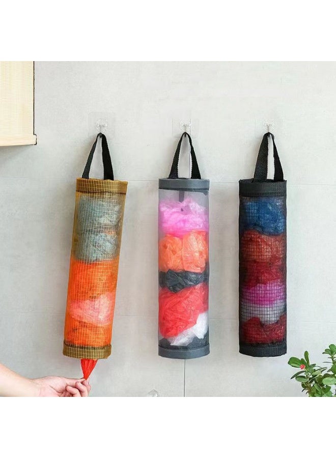 3 Pcs Mesh Hanging Storage Dispensers Plastic Bag Holder - Image 1