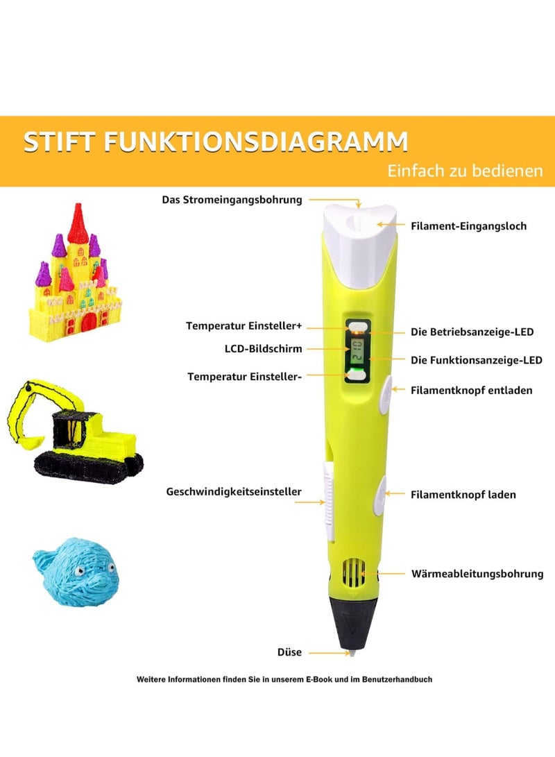 مجموعة قلم طابعة ثلاثي الأبعاد للأطفال والبالغين - Image 4