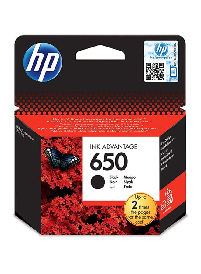 HP خرطوشة حبر 650 لطابعة إنك أدفانتيج أسود - Image 2