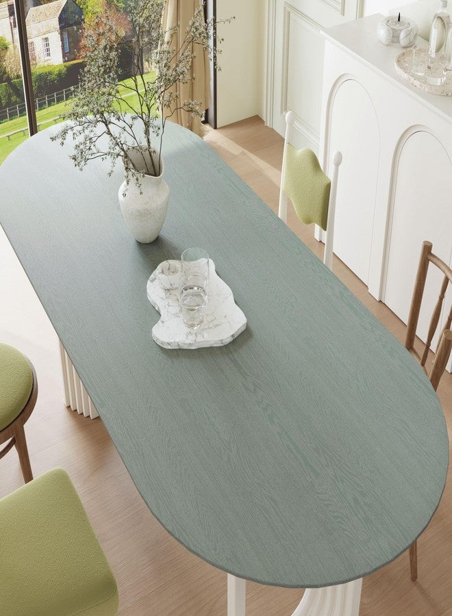 CRE8TIVE Seafoam Pale Green Wood Wallpaper Peel and Stick Textured Wood Contact Paper for Countertops Waterproof 12"x80" Self Adhesive Wood Look Vinyl Wrap for Bedroom Bathroom Cabinets Desks Tables - Image 2