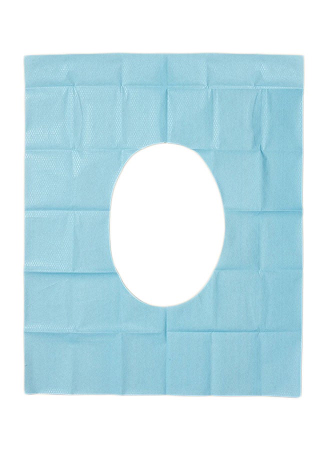 NIBEMINENT 10-Piece Disposable Sterile Toilet Seat Cover Blue 46.5 x 38.5centimeter - Image 1