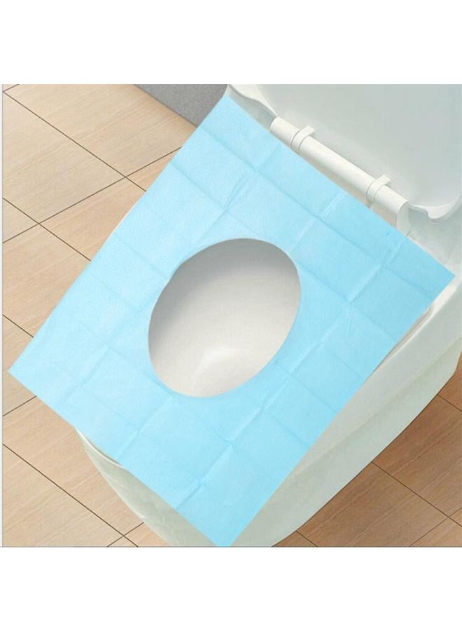 NIBEMINENT 10-Piece Disposable Sterile Toilet Seat Cover Blue 46.5 x 38.5centimeter - Image 3