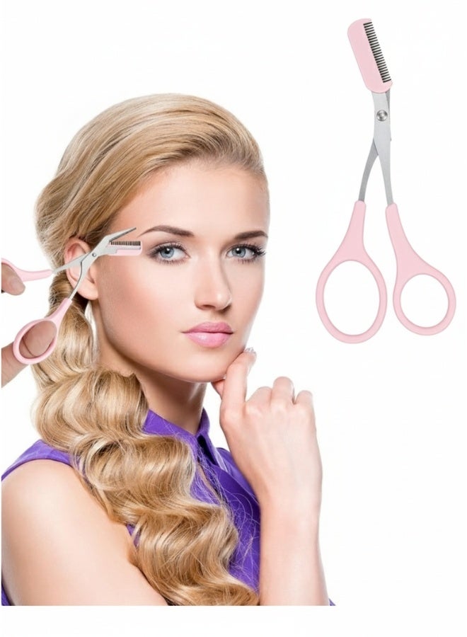 KIKI Stainless Steel Eyebrow and Beard Trimming Scissors with Built-In Comb – Professional Precision Tool for Men and Women for Eyebrow and Beard Shaping and Facial Hair Grooming – Durable, Ergonomic, Portable Design for Daily Home and Travel Use - Image 4