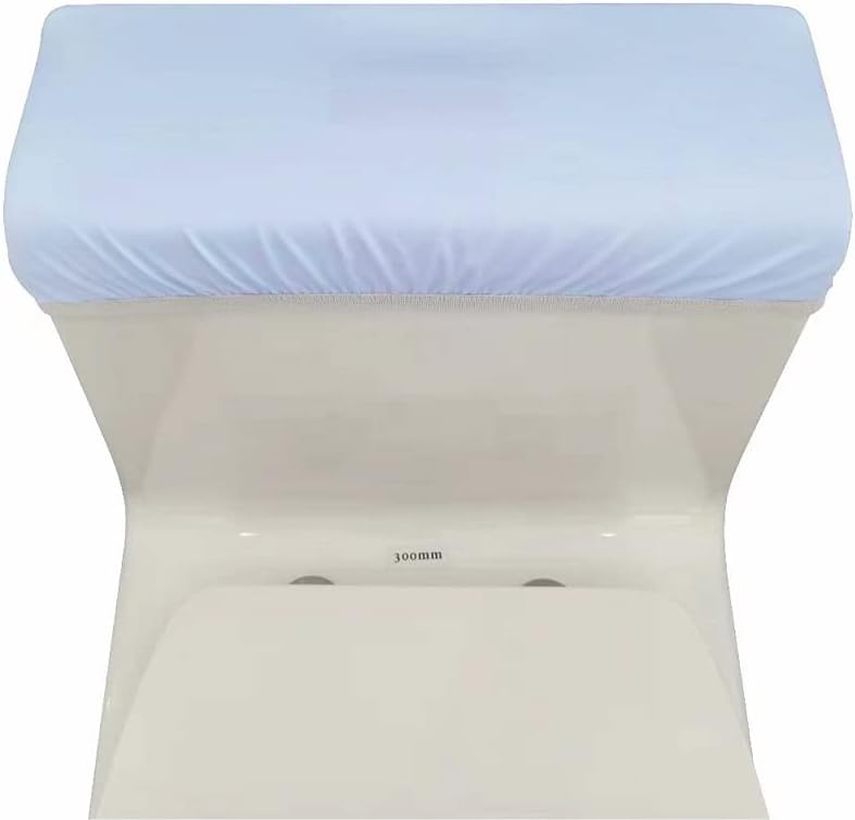 Madeals Velvet Toilet Tank Cover Soft and Absorbent, Comfortable Bathroom Toilet Tank Lid to Fit Different Sizes of Toilet Tank Sky Blue - Image 1
