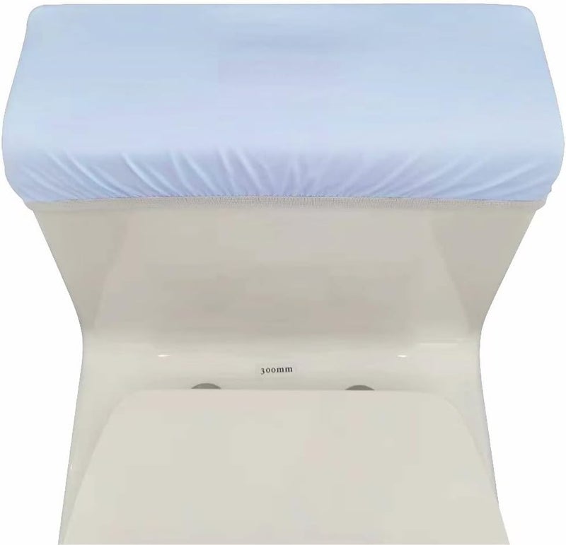 Madeals Velvet Toilet Tank Cover Soft and Absorbent, Comfortable Bathroom Toilet Tank Lid to Fit Different Sizes of Toilet Tank Sky Blue - Image 2