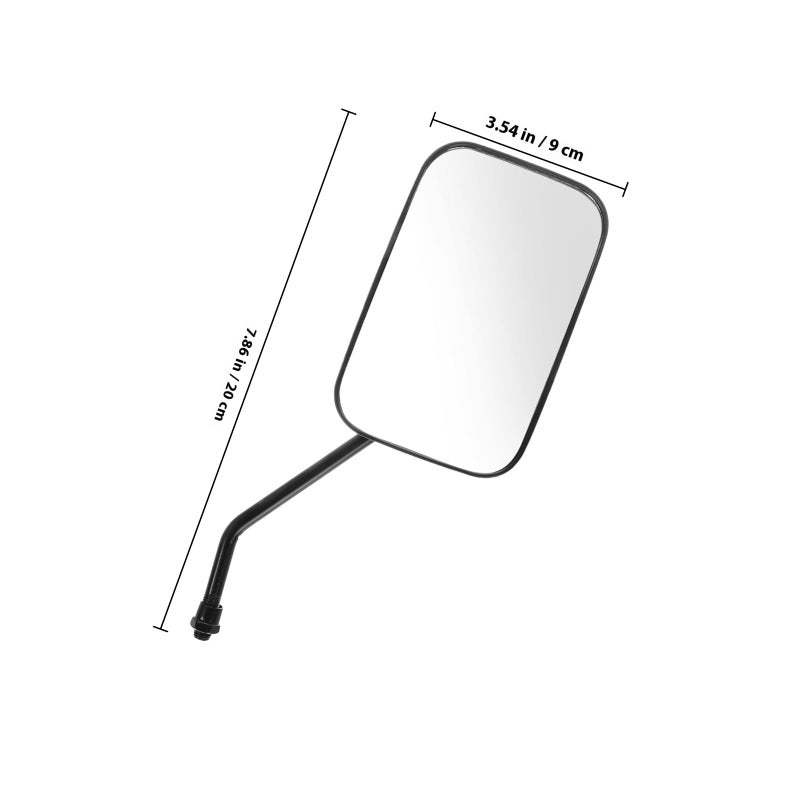 Universal Large Convex Motorcycle Rearview Side Mirrors 1 Pair Thread Mount for Scooter Cruiser Dirt Bike - Image 3