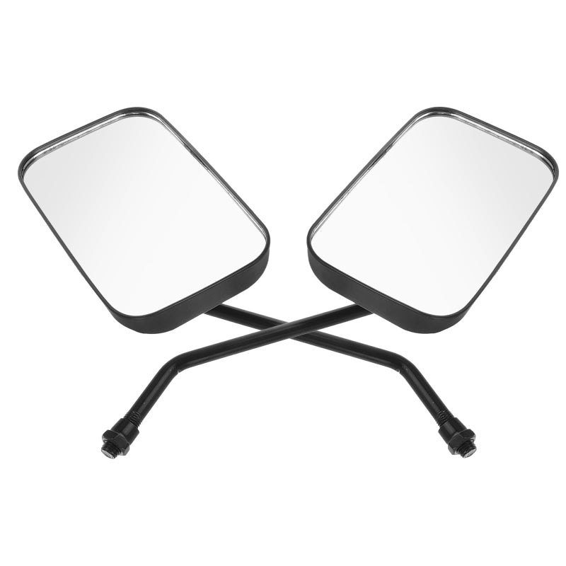 Universal Large Convex Motorcycle Rearview Side Mirrors 1 Pair Thread Mount for Scooter Cruiser Dirt Bike - Image 2