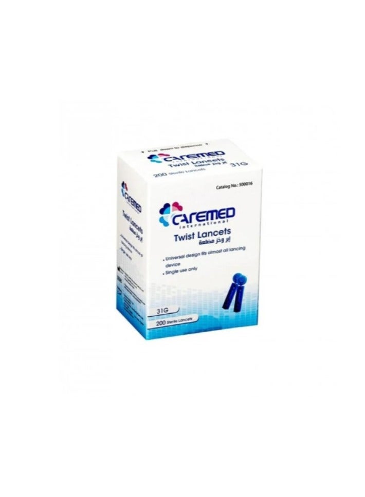 CAREMED 200-Piece Twist Sterile Blood Lancet - Image 2