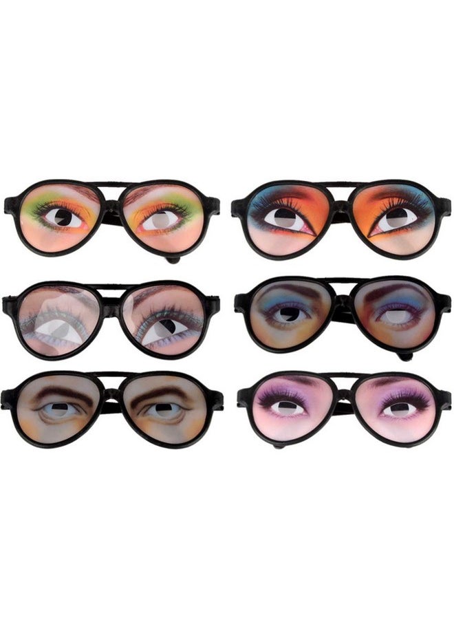 TOYANDONA - 6Pcs Funny Joke Glasses Prank Disguise Eyeglass For Halloween Party Fancy Dress Photo Props - Image 1