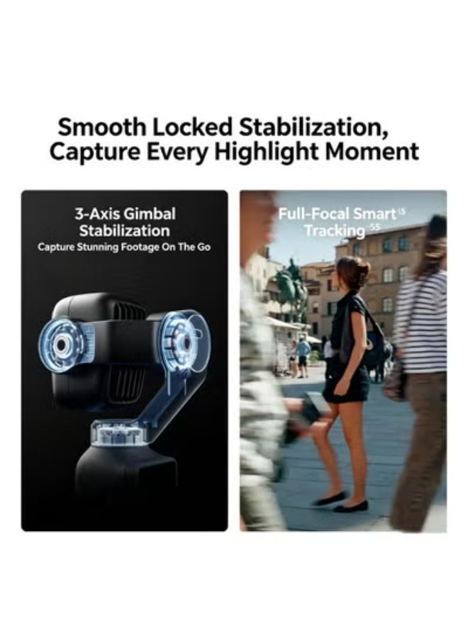 Dji World Dji Osmo Pocket 4P Vlog Creator Combo |Dual-Lens 3-Axis Pocket Gimbal Camera with DJI Mic Mini 2, Osmo FrameTap, 1-Inch CMOS, 60mm Tele Lens, 4K/240fps, ActiveTrack 8.0 - Image 4