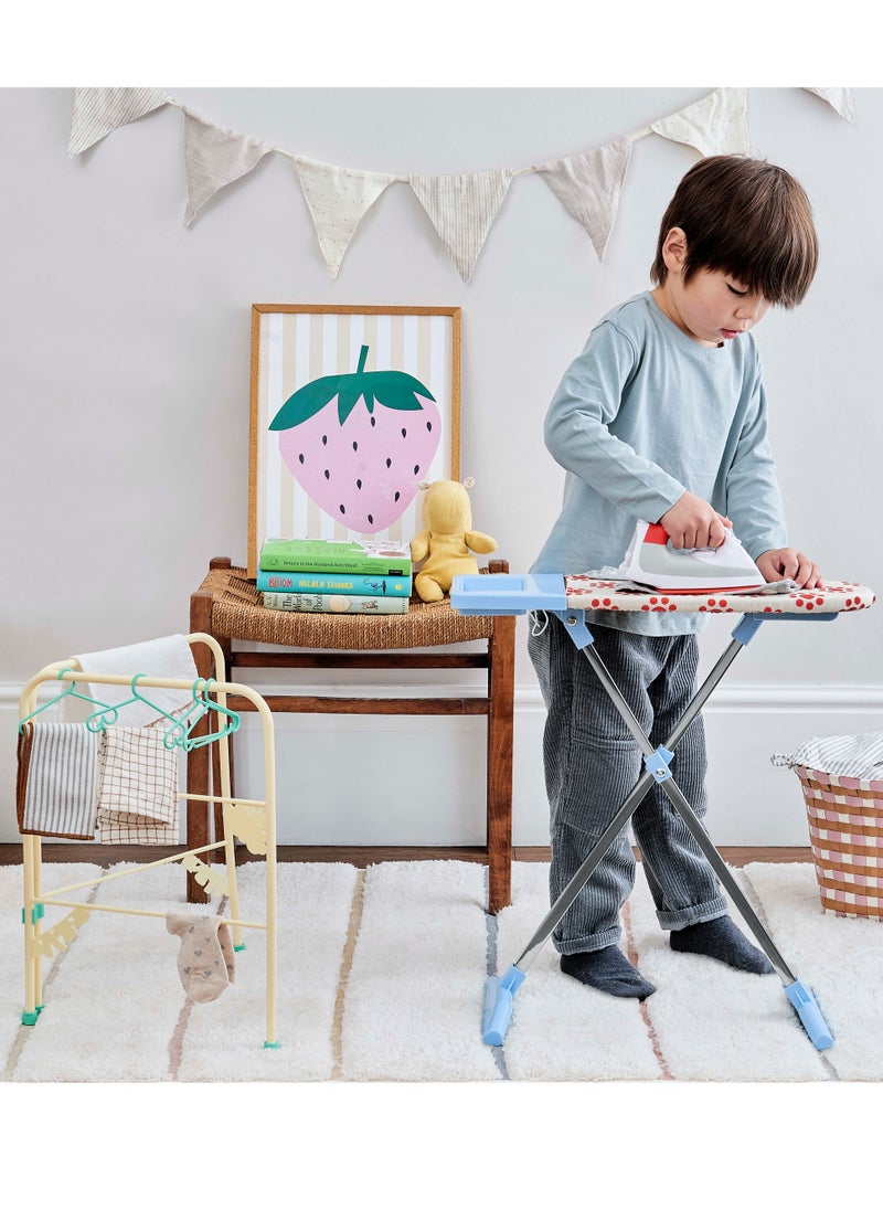 CASDON - Ironing Set: Toy Ironing Board And Iron With Folding Clothes Airer And Hangers, For Children Aged 3+ - Image 1