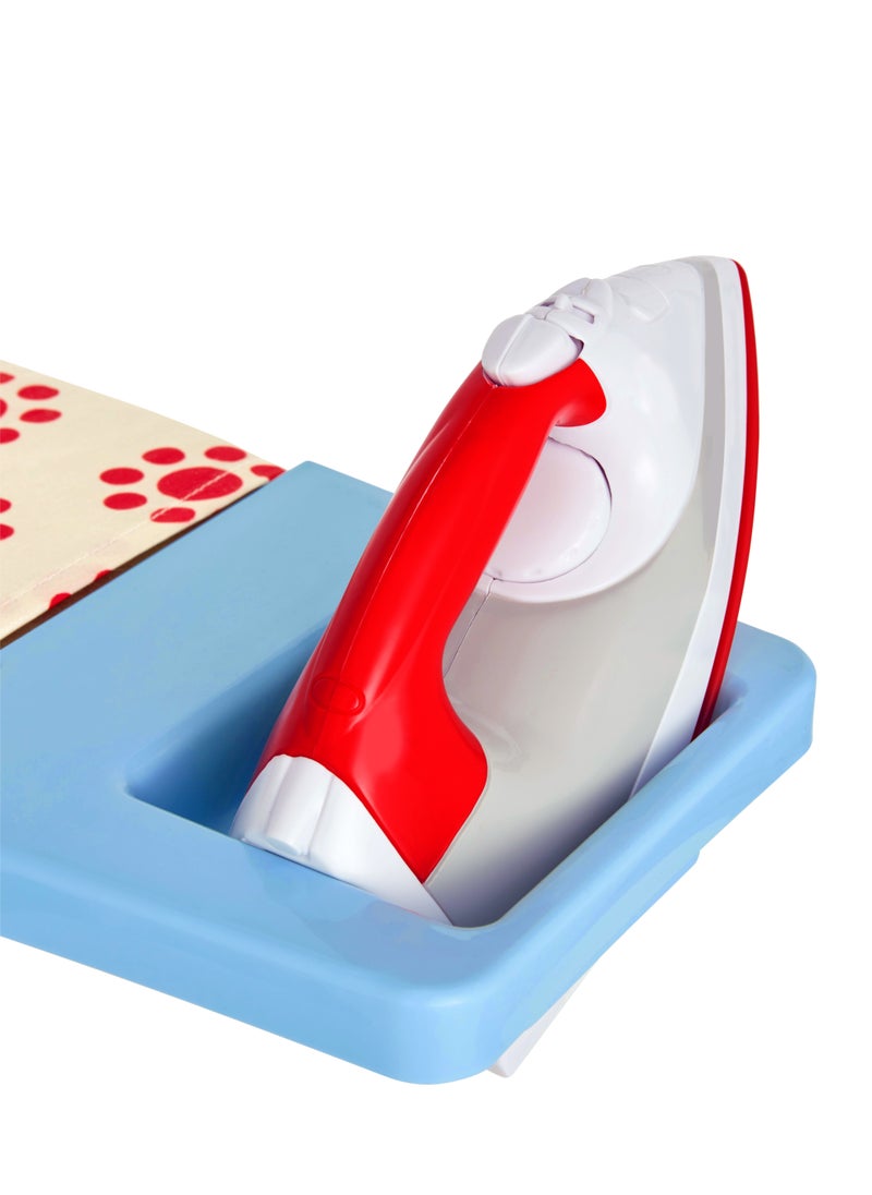 CASDON - Ironing Set: Toy Ironing Board And Iron With Folding Clothes Airer And Hangers, For Children Aged 3+ - Image 1