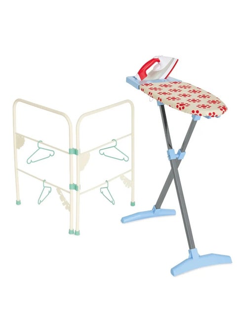 Ironing Set: Toy Ironing Board And Iron With Folding Clothes Airer And Hangers, For Children Aged 3+