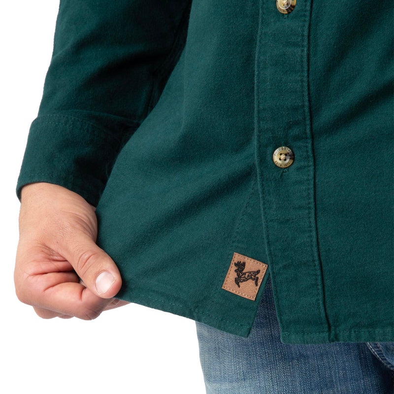 Field & Stream Men's Cattail Chamois Shirt, Pine, Large - Image 4