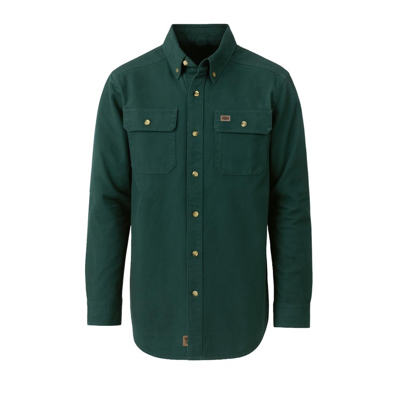 Field & Stream Men's Cattail Chamois Shirt, Pine, Large - Image 1