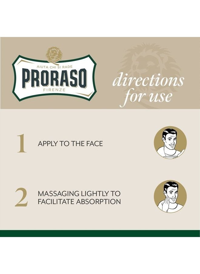 proraso - After Shave Balm for Men, Refreshing and Toning Moisturizer with Menthol and Eucalyptus Oil, 3.4 Fl Oz - Image 1