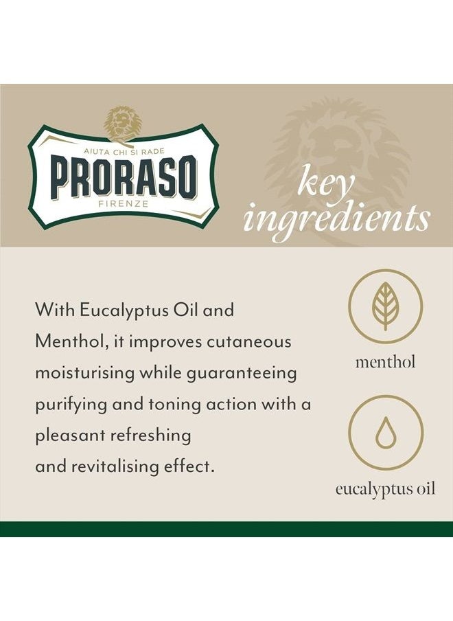 proraso - After Shave Balm for Men, Refreshing and Toning Moisturizer with Menthol and Eucalyptus Oil, 3.4 Fl Oz - Image 1