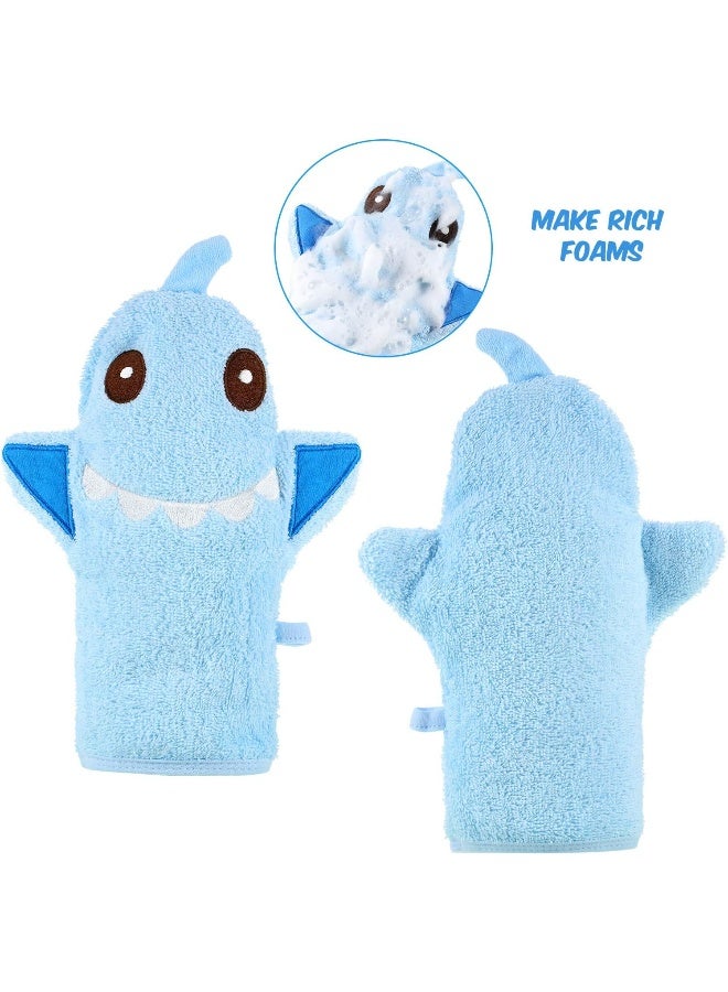 Shappy 4 Pieces Baby Bath Mitt Washcloths Gloves - Image 4
