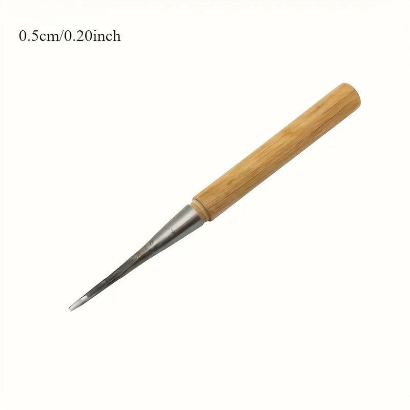 Hand Forged 45 Steel Wood Carving Chisels 0.78in Comfort Wood Handle Durable - Image 3