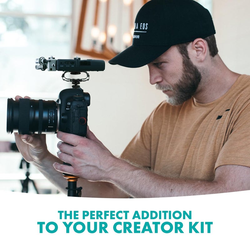 Movo SMM5-B Universal Microphone and Portable Recorder Shock Mount - Fits the Zoom H1n, H2n, H4n, H5, H6, Tascam DR-40x, DR-05x, DR-07x and others with a 1/4" Mounting Screw (Black) - Image 4