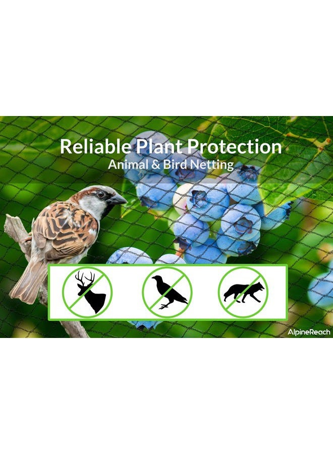 AlpineReach Garden Kit 2m x 20m Protect Plants Fruits Flowers Trees-Green Woven Mesh Heavy Duty-Stretch Fencing Durable Net with Cable Ties Fine Cover Gift Box Stops Birds Deer Animals - Image 2