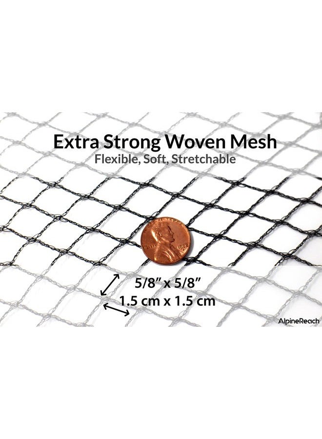 AlpineReach Garden Kit 2m x 20m Protect Plants Fruits Flowers Trees-Green Woven Mesh Heavy Duty-Stretch Fencing Durable Net with Cable Ties Fine Cover Gift Box Stops Birds Deer Animals - Image 3
