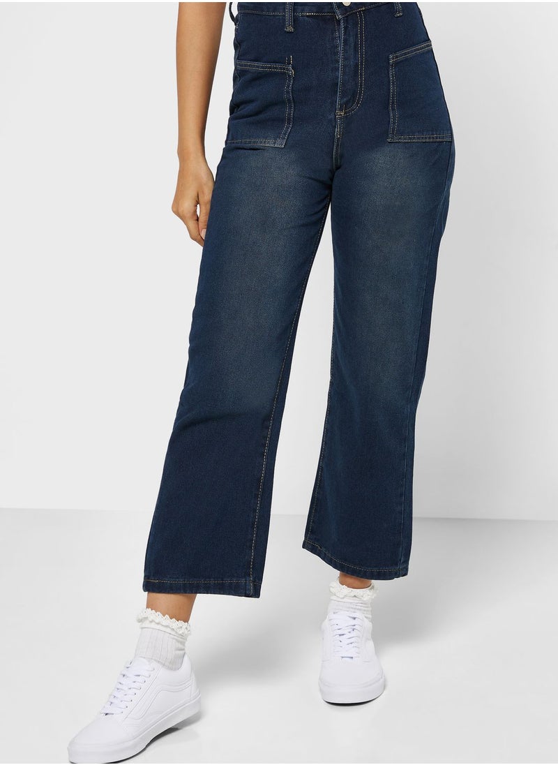 Ginger - Pocket Detail Loose Fit Jeans - Image 1