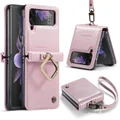 Mobcos Caseme SM ZFlip 4 Leather Pink