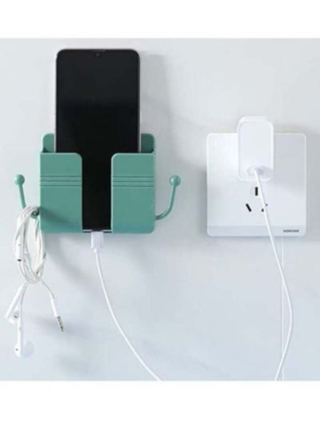 ACLIX Wall Mount Phone Holder Stand Multi Purpose Phone Charging Dock With Adhesive Green - Image 2