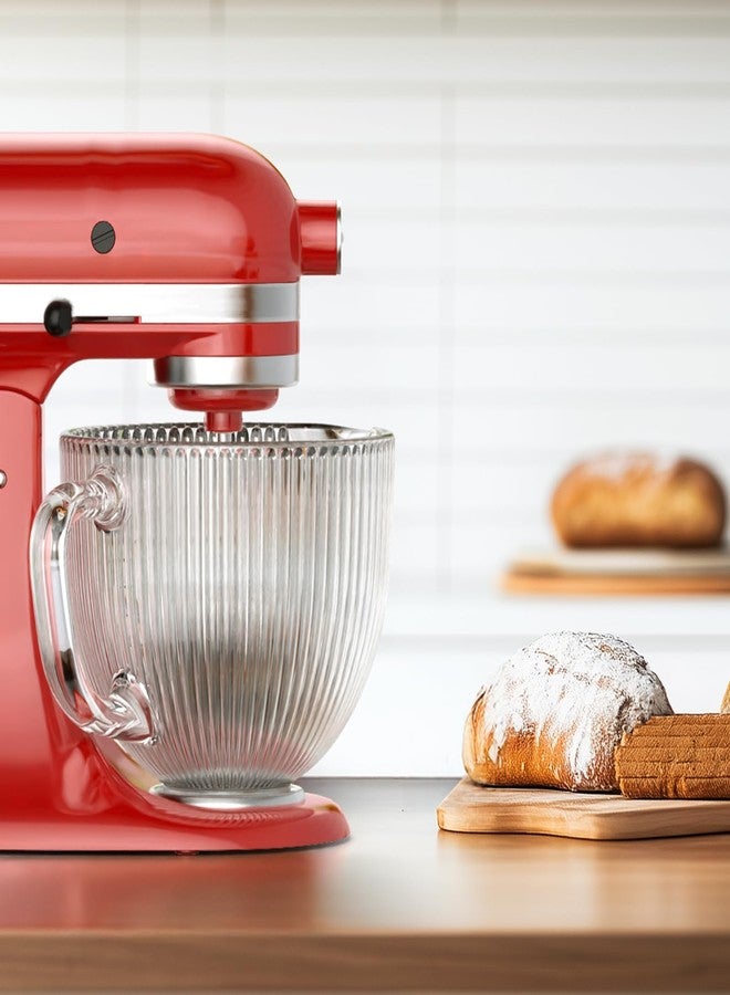 GVODE Glass Bowl for Kitchenaid Mixer, 4.5-5 Quart Tilt-Head for Kitchenaid Glass Mixer Bowl for Stand Mixer With Pour Spout and Measurement Markings, Dishwasher Safe - Image 3