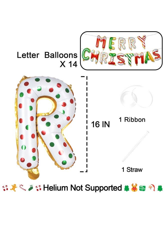 Tellpet Donut Merry Christmas Balloons Banner, Christmas Party Decorations - Image 4