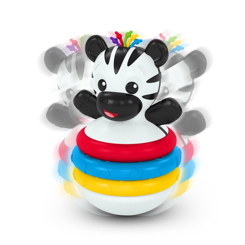 Baby Einstein Stack & Wobble Zen BPA Free Teether Toy for Cause and Effect Learning, Infants Ages 3 Months and up - Image 1