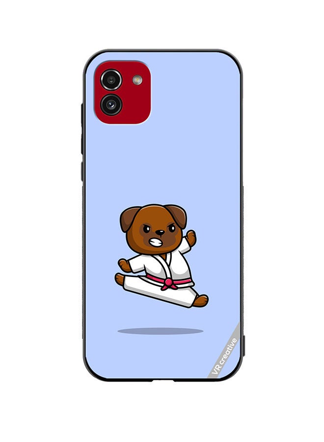 VR CREATIVE Protective Case Cover For Samsung Galaxy A03 Karate Dog Design Multicolour - Image 1