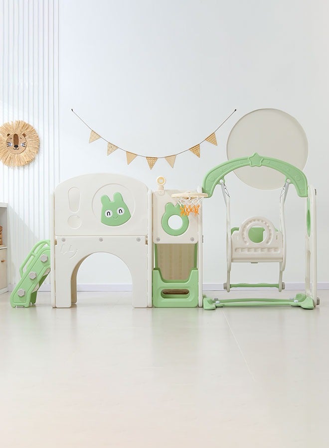 جساي تويز شريحة آمنة ملعب داخلي ملعب كبير للأطفال لعبة بلاستيكية أرجوحة وزلاقة للأطفال - Image 3