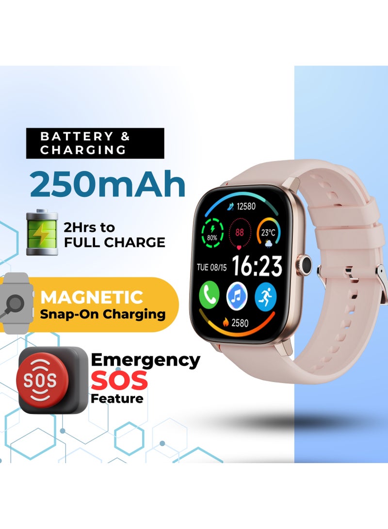 GRABIT G-CREW Smartwatch – Bluetooth Calling, Fitness Tracker & IP67 Water Resistant  - Image 4