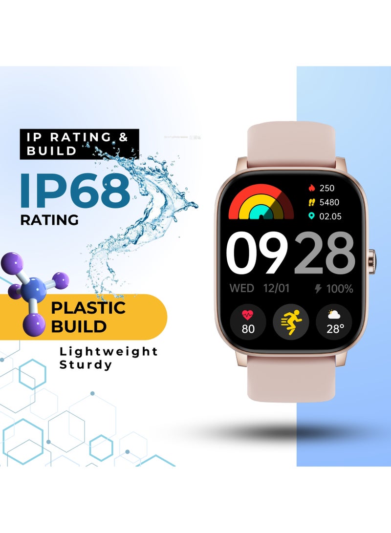 GRABIT G-CREW Smartwatch – Bluetooth Calling, Fitness Tracker & IP67 Water Resistant  - Image 3