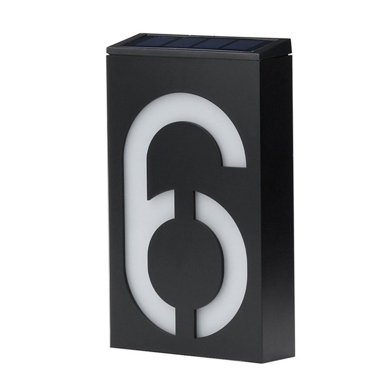 Solar House Number Light LED Illuminated Address Plaque for Houses Address Numbers Solar Powered LED Address Sign for Home Villa Yard Street - Image 1