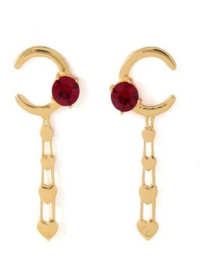 Voylla Dangler Earrings for Women (Golden) (8907275561057) - Image 1