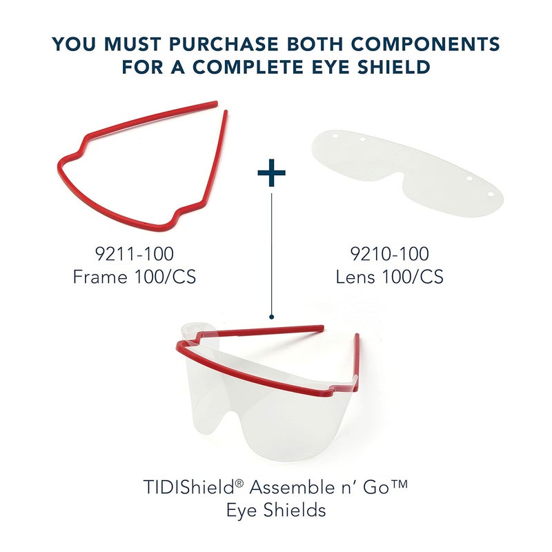 TIDIShield Assemble ‘n Go Eye Shield Frames (Case of 100) ― For Use With 9210-100 Lenses ― Protective Eyewear – PPE – Medical Office – Dental Office – Clinic – Pharmacy ― Homecare Product (9211-100) - Image 2