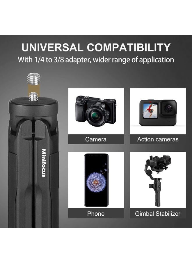 MINIFOCUS Metal Desktop Tripod Stand for Gimbal Stabilizer DSLR Camera and Monopod, Aluminum Tabletop Handheld Tripod with 1/4'' and 3/8'' Screw - Image 3