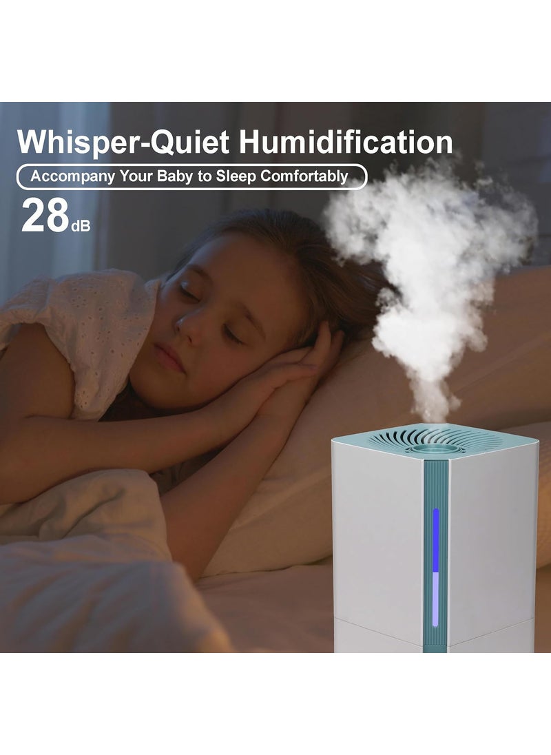Gnanishwa Gnanishwa 7L Cool Mist Humidifier for Bedroom Large Room and Plants Top Fill Design with Essential Oil Diffuser Timer Nightlight and Adjustable Mist White  - Image 3