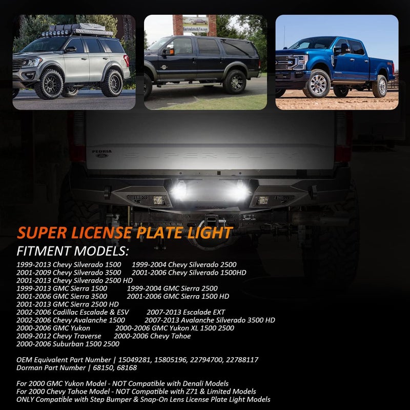 Bestview LED License Plate Light Assembly for Chevy and GMC Vehicles - Image 4