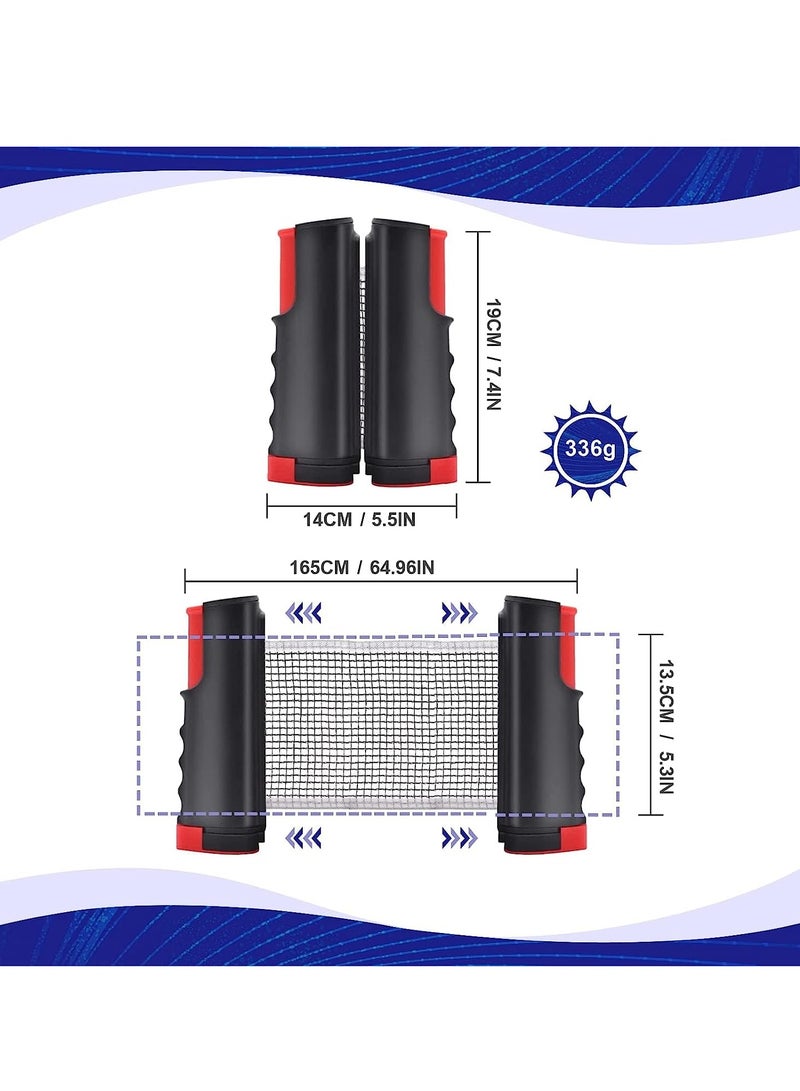 Nariele Ping Pong Net, Protable Retractable Table Tennis Net for Dining Table, Family Competition and Garden Games, Suitable for Tables Less Than 6 feet Long and Less Than 1.8 inches Thick - Image 5