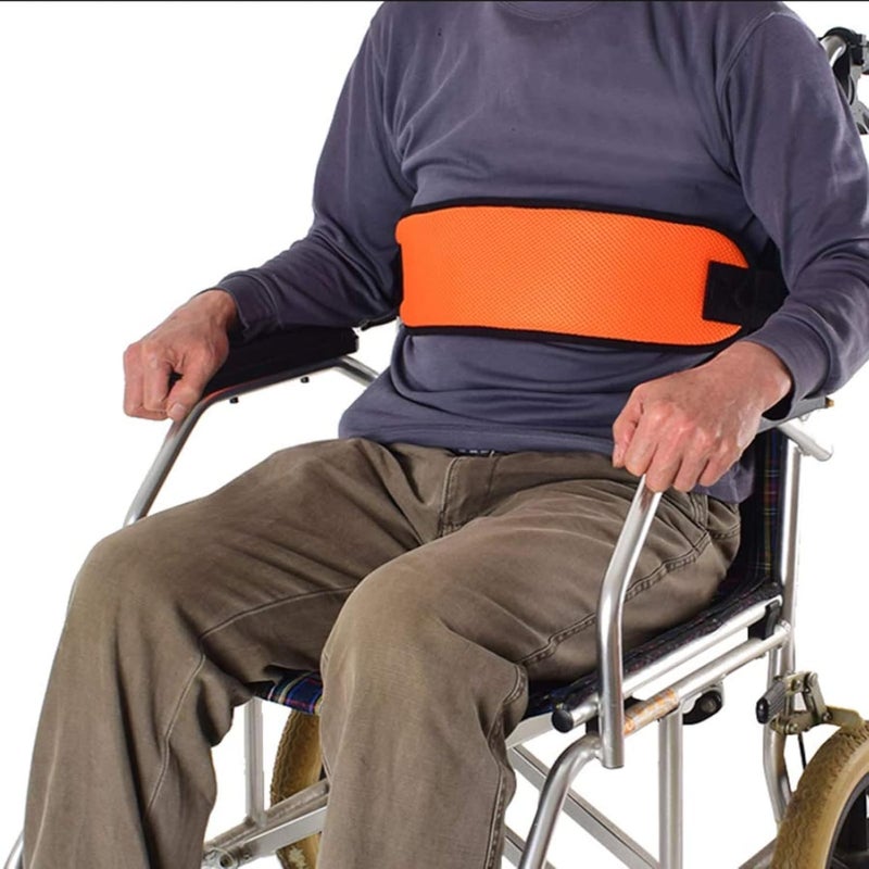 klarako Wheelchair Seat Belt Medical Restraints Straps, Breathable Seats Belt Adjustable Mesh Safety Belt Strap, Patients Cares Safety Harness Chair Waist Lap Strap for Wheelchair Old People Patient - Image 1