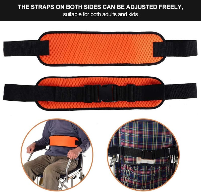 klarako Wheelchair Seat Belt Medical Restraints Straps, Breathable Seats Belt Adjustable Mesh Safety Belt Strap, Patients Cares Safety Harness Chair Waist Lap Strap for Wheelchair Old People Patient - Image 4