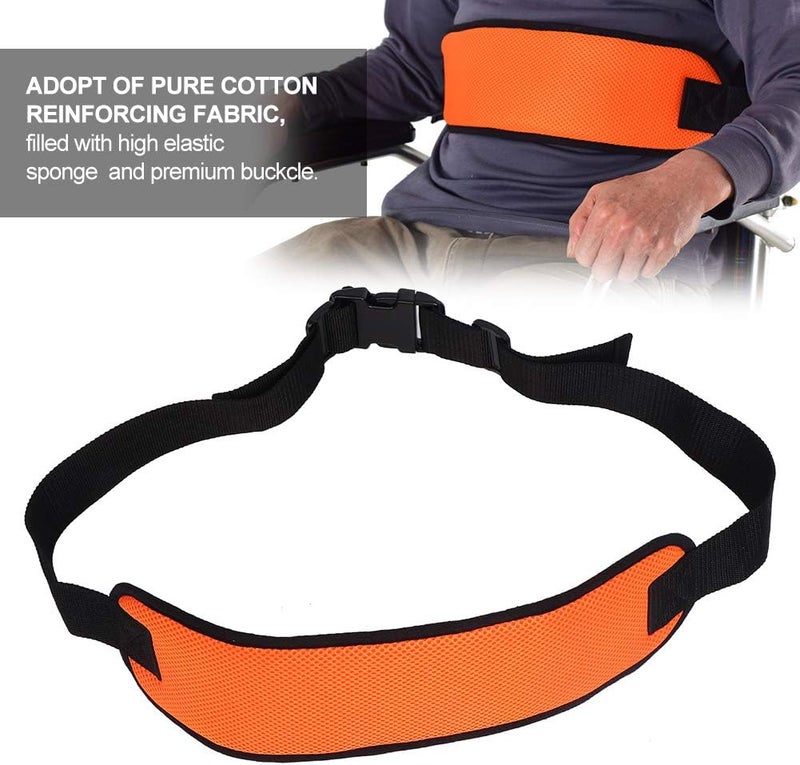 klarako Wheelchair Seat Belt Medical Restraints Straps, Breathable Seats Belt Adjustable Mesh Safety Belt Strap, Patients Cares Safety Harness Chair Waist Lap Strap for Wheelchair Old People Patient - Image 2