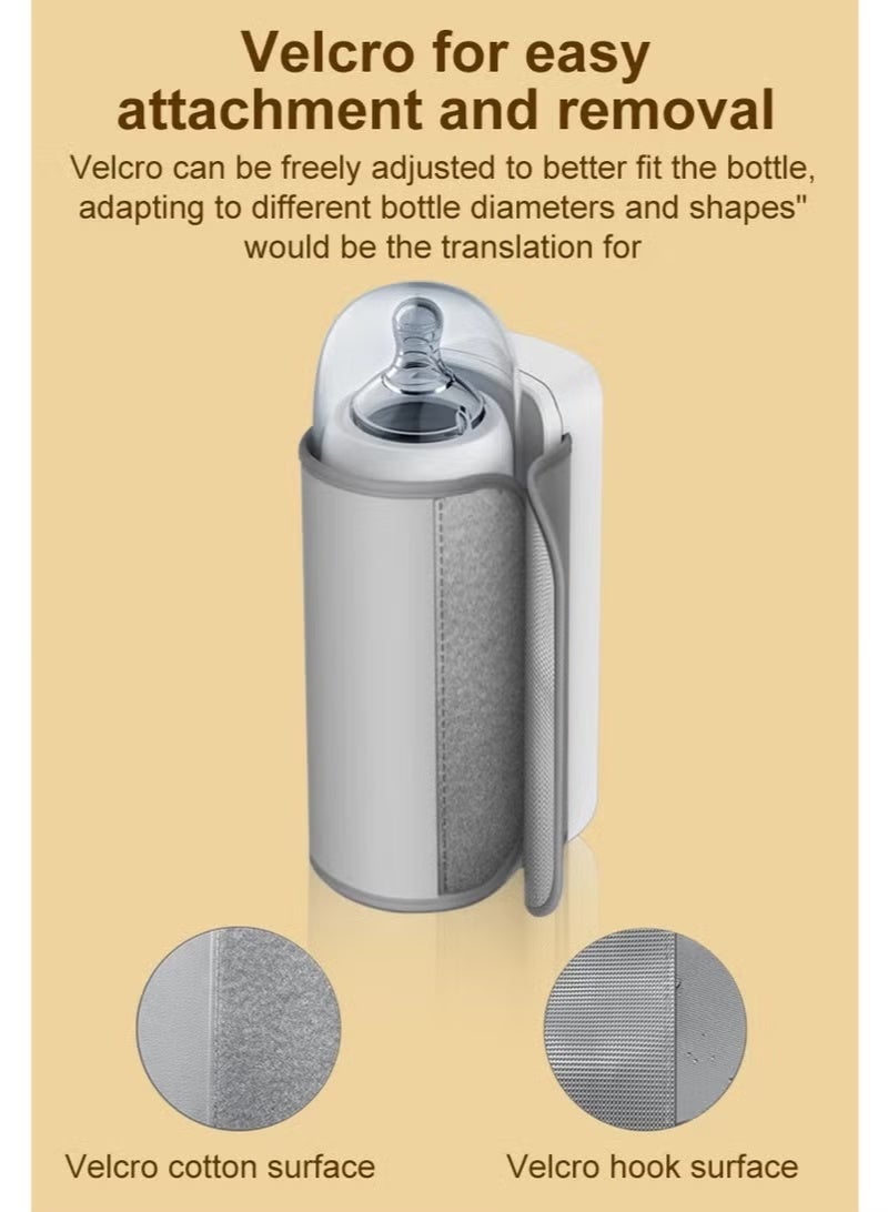 سخان زجاجات حليب أطفال محمول، بشاشة LED، 6 درجات حرارة، سخان سفر عالمي لحليب الأم والحليب الصناعي - Image 2