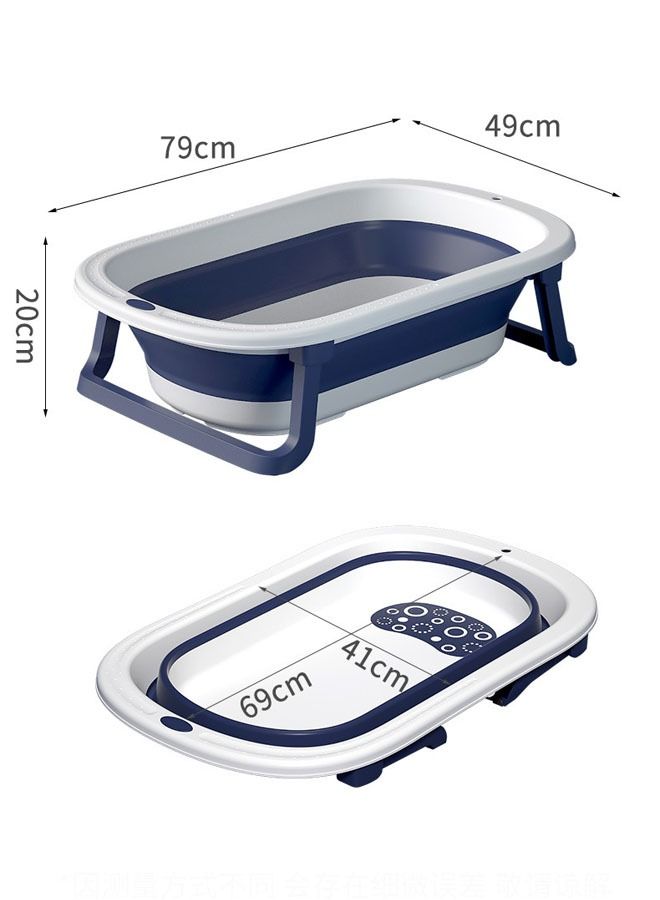 Baby Portable Anti-Slip Folding Bathtub Plus Bath Mat 