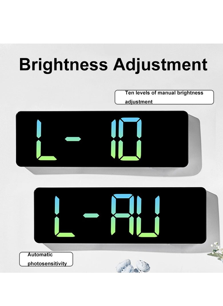 ARNOTEC Digital Wall Clock Large Display, 16.2 Inch Large Wall Clocks, Modern LED Digital Clock with Remote Control for Living Room Decor, Automatic Brightness Dimmer Big Clock with Date Week Temperature  - Image 4