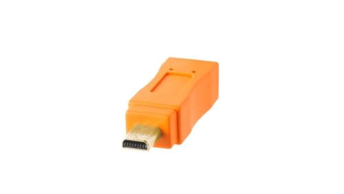 Tether Tools TetherPro USB 2.0 to Mini-B 8-Pin Cable | for Fast Transfer Between Camera and Computer | High Visibility Orange | 15 Feet (4.6 m) - Image 3